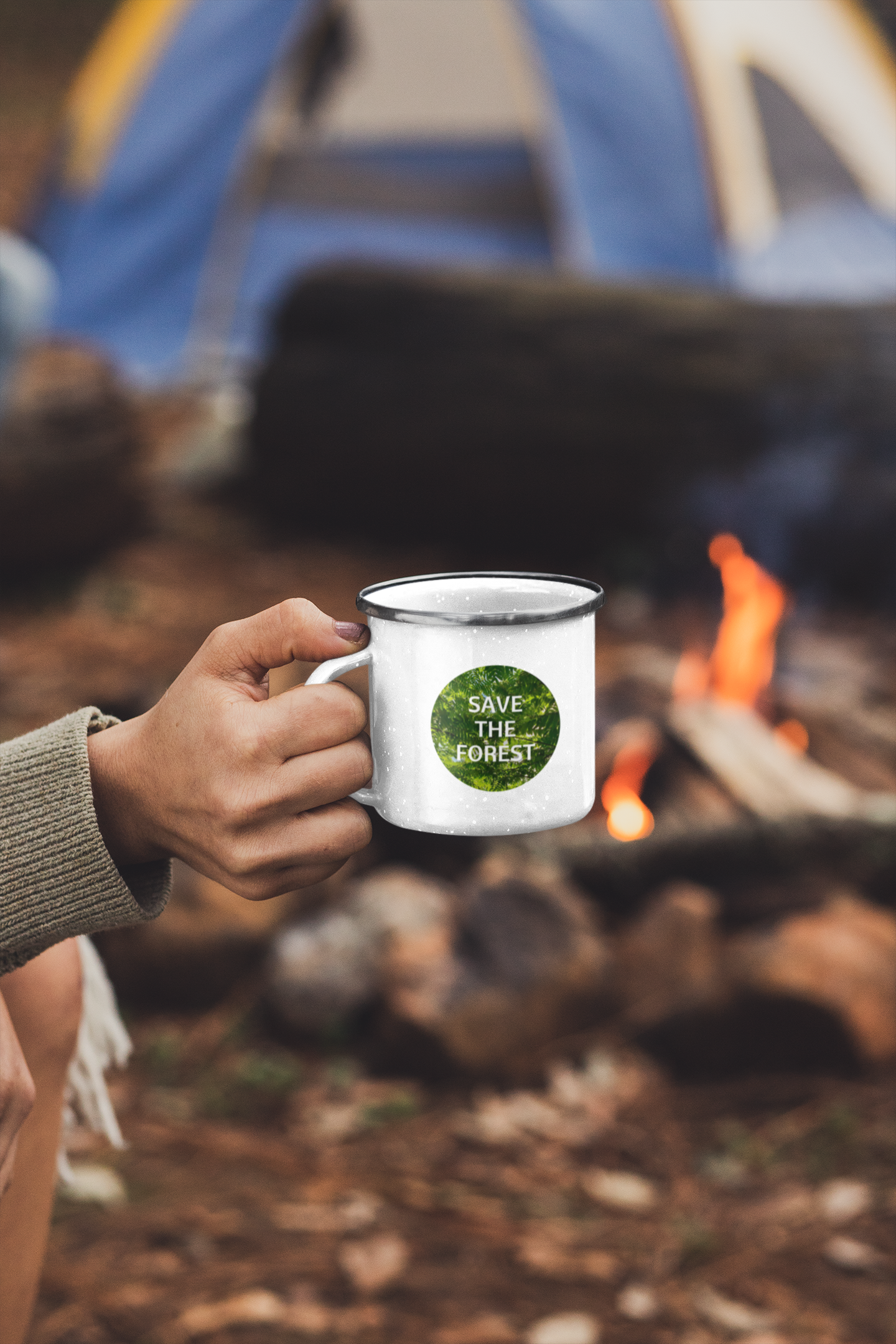 Save the Forest - Emaille Tasse