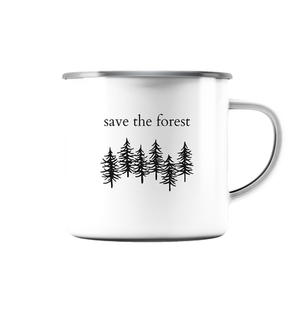 Save the Forest - Emaille Tasse