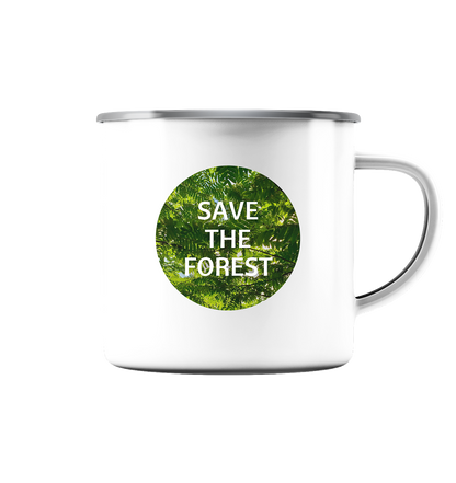 Save the Forest - Emaille Tasse